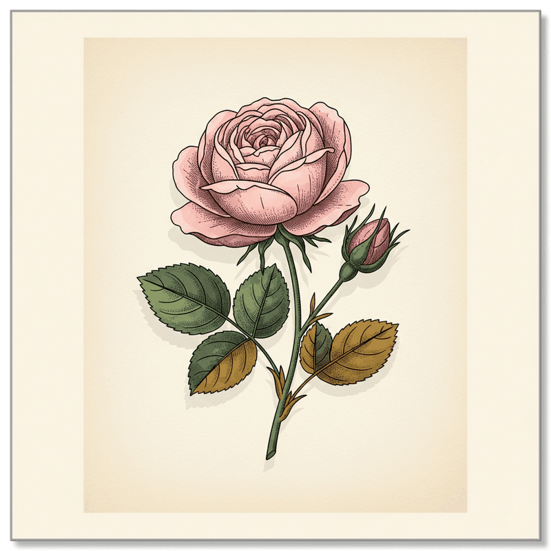 Pierre-Joseph Redouté · Rosa Centifolia Botanical Print