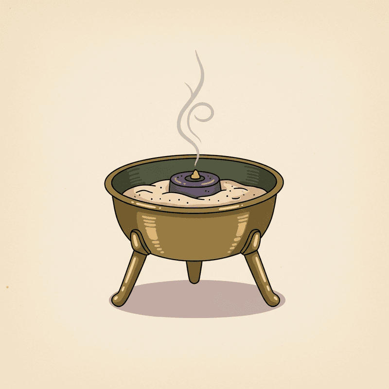 Brass Tripod Incense Bowl Burner, 3 inch