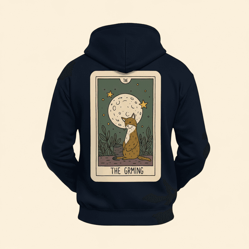 The Moon Tarot Pullover Hoodie