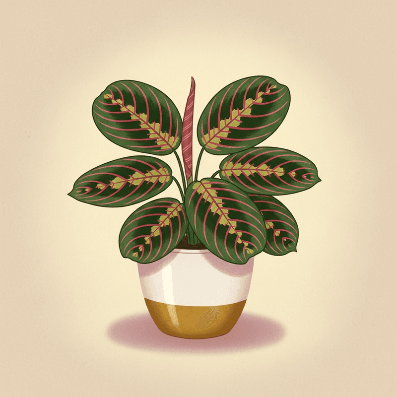 Prayer Plant (Maranta leuconeura 'Erythroneura')