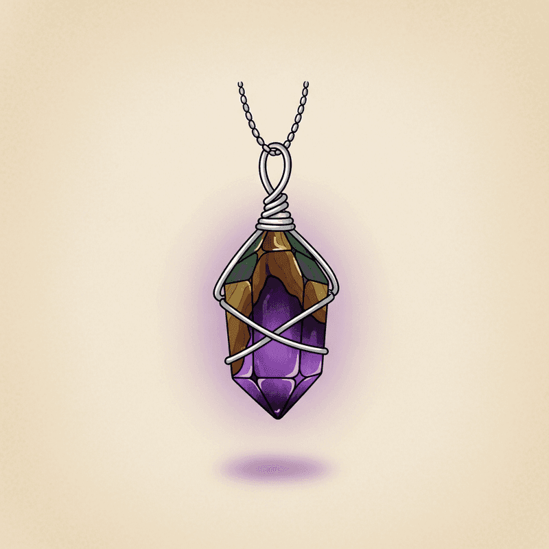Amethyst Point Pendant Necklace