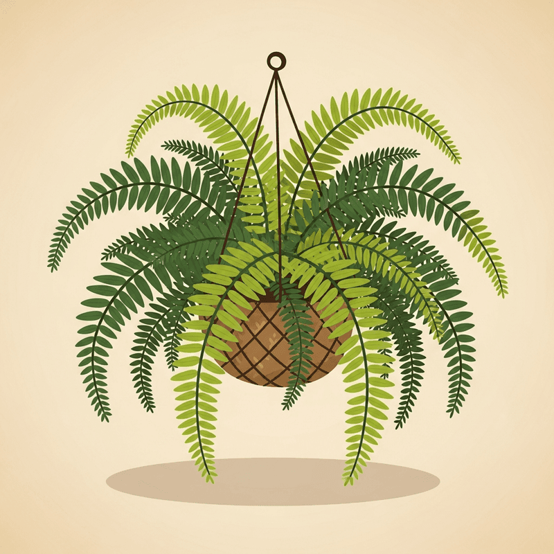 Boston Fern (Nephrolepis exaltata)