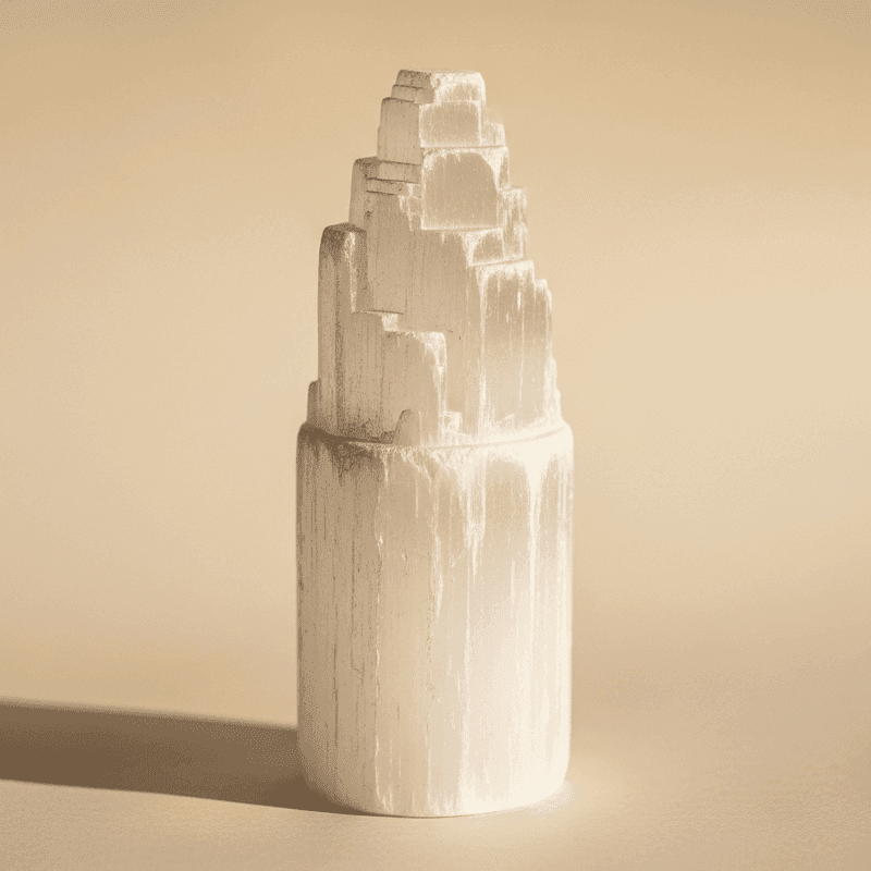 Selenite Tower, 6 inch