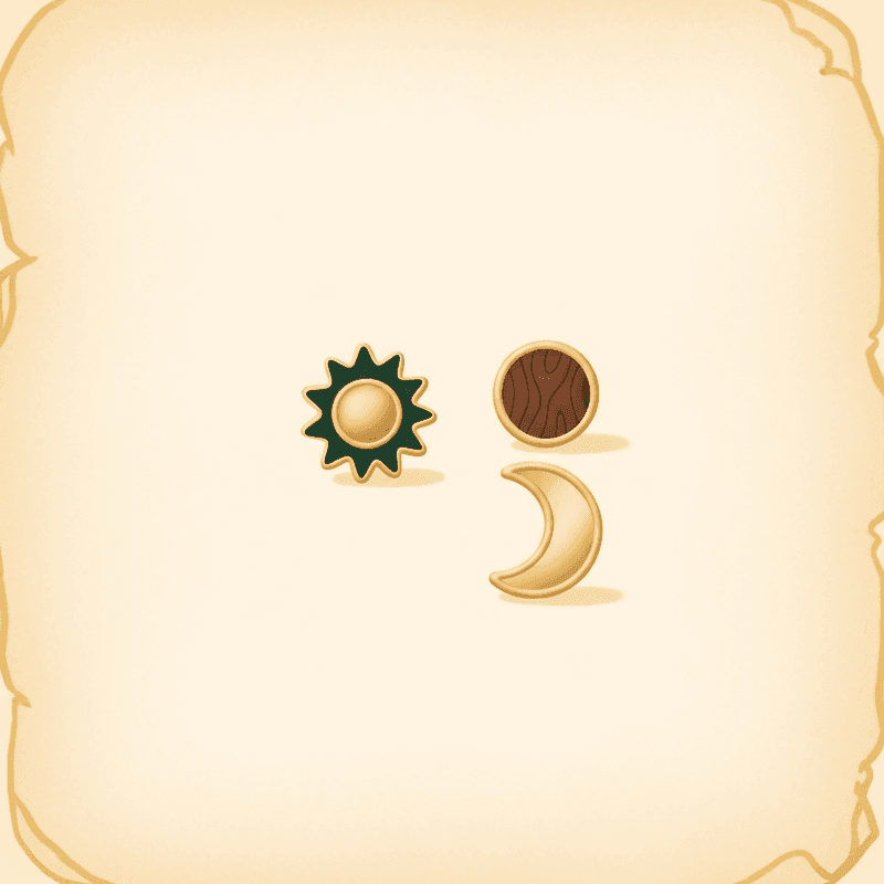 Sun & Moon Stud Earrings