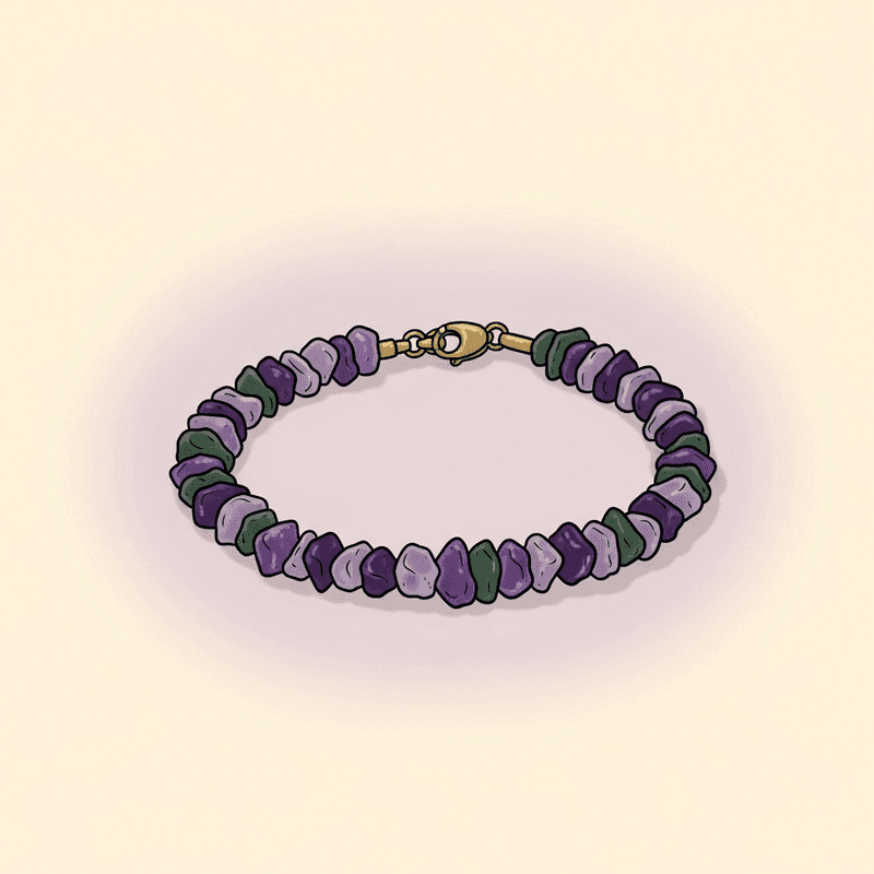 Amethyst Chip Stretch Bracelet