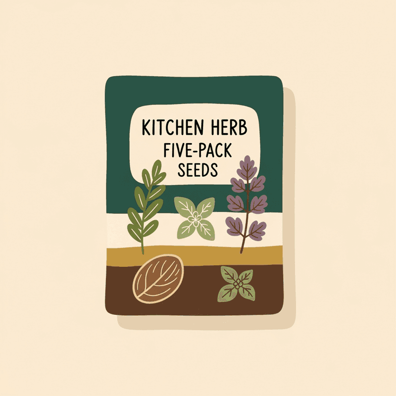 Kitchen Herb Five-Pack Seeds