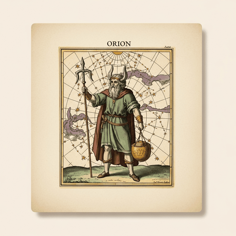 Johann Bayer · Uranometria Orion Star Chart Print