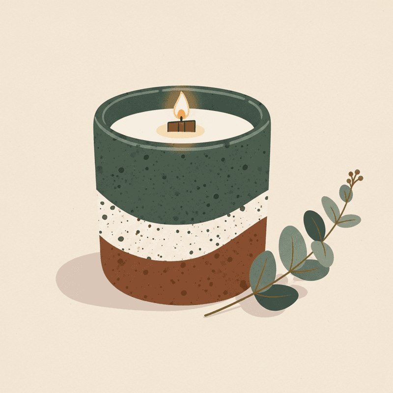 Paddywax Hygge Eucalyptus & Santal Ceramic Candle, 8 oz