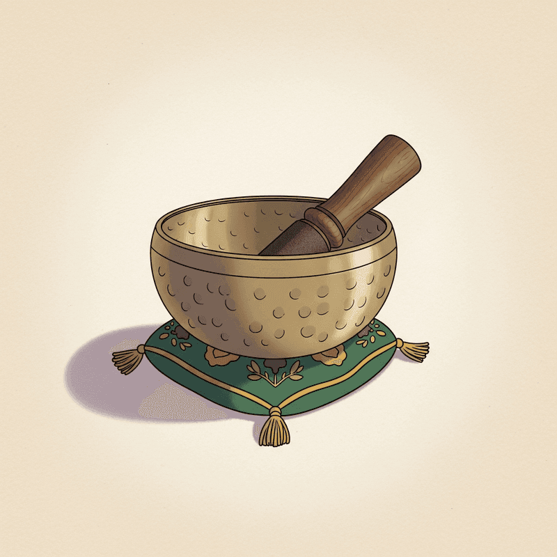 Hand-Hammered Tibetan Singing Bowl, 4 inch