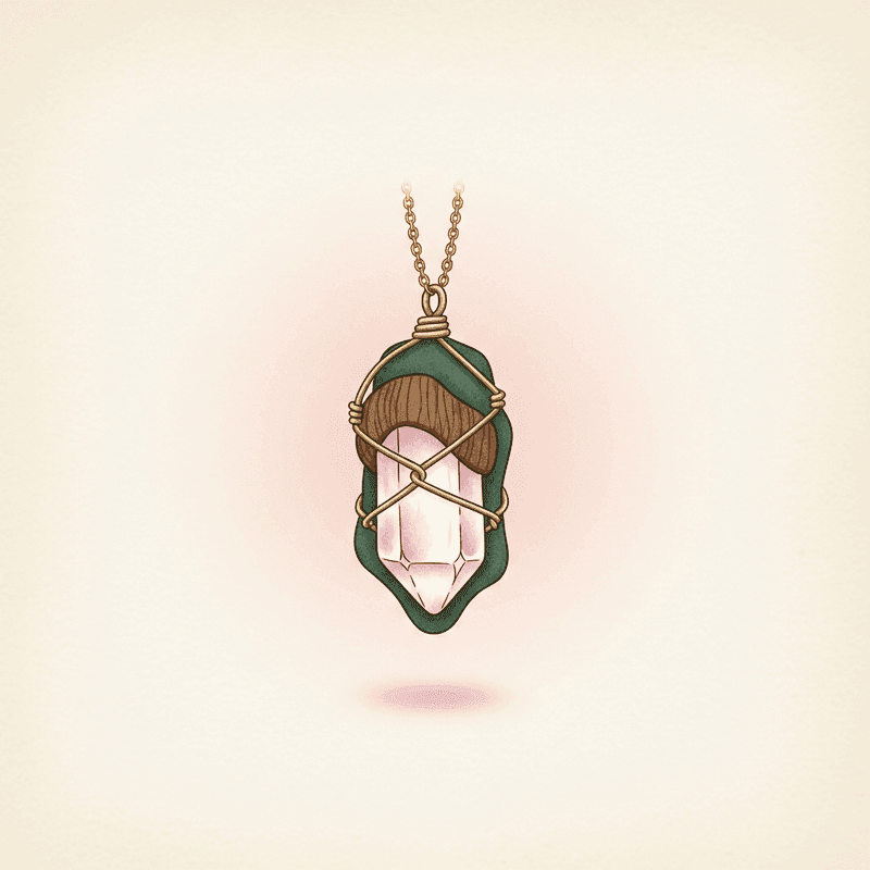Rose Quartz Point Pendant Necklace