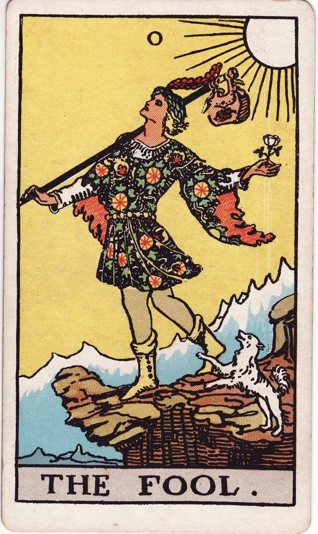 0 · The Fool, Rider-Waite-Smith tarot, 1909