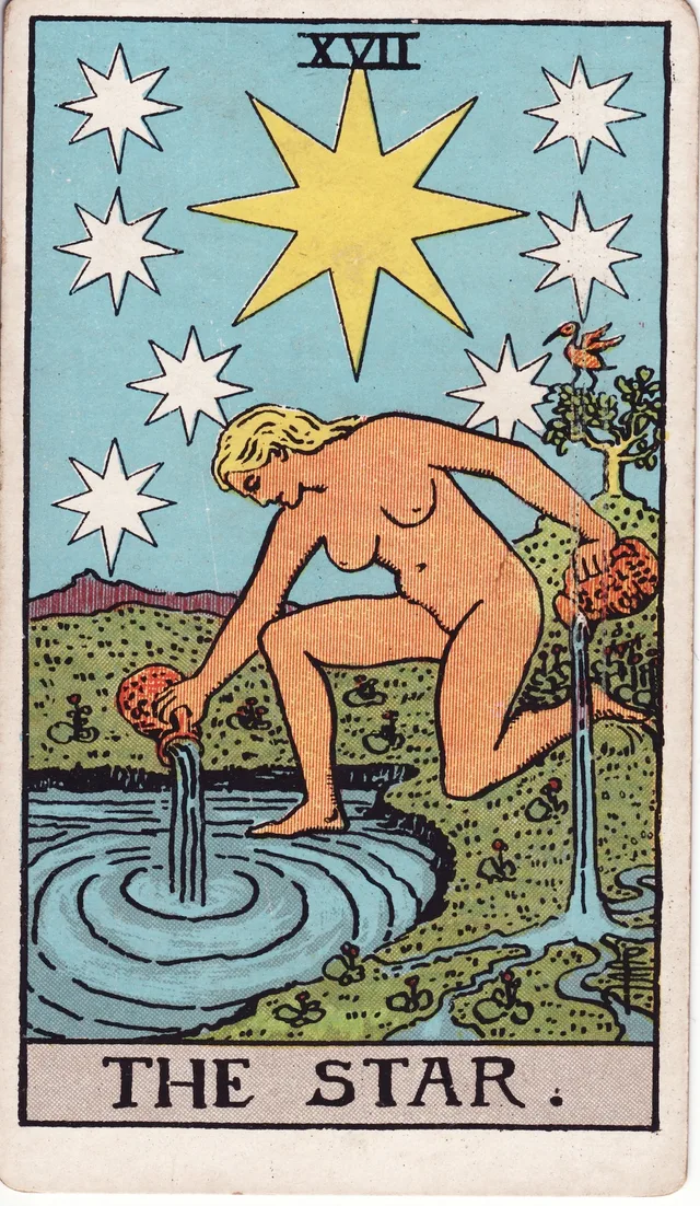 XVII · The Star, Rider-Waite-Smith tarot, 1909